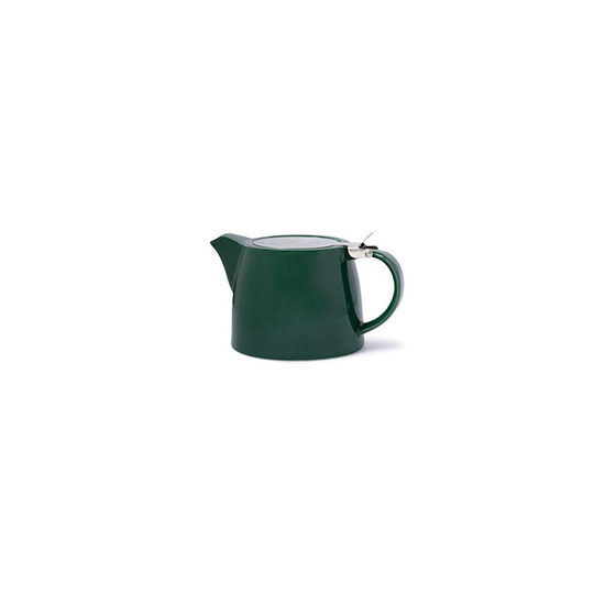 VAHDAM, Porcelain Teapot - Dark Green (16.9 oz) - Handcrafted Teapot with 18/8 Stainless Steel Lid and Extra-Fine Infuser to Brew Loose Leaf Tea