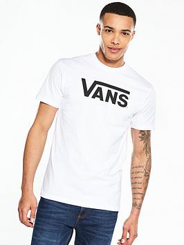 Vans Classic Logo T-Shirt - White/Black, White/Black, Size M, Men