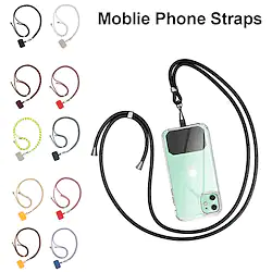 Phone Case For Apple Classic Series Anti-lost with Adjustable Neck Strap with Removable Cross Body Strap Solid Colored Polyester Lightinthebox