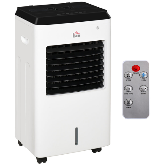 HOMCOM Air Cooler Heater Humidifier with Remote Controller Ice Box