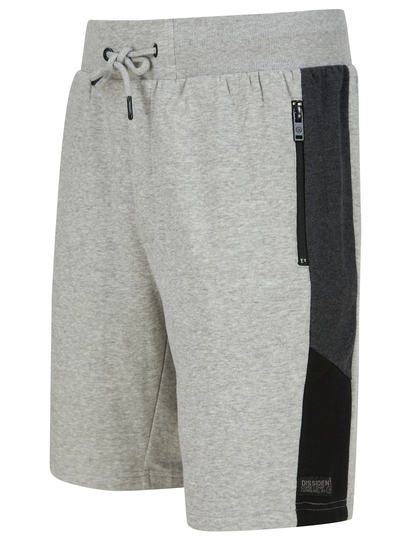 Jogger Shorts Araki 2 Brushback Fleece Jogger Shorts with Zip Pockets in Light Grey Marl - Dissident / S - Tokyo Laundry