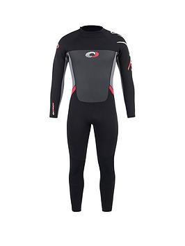 Osprey ORIGIN MENS LONG WETSUIT BLACK/RED, Black/Red, Size L/38 Inch, Men