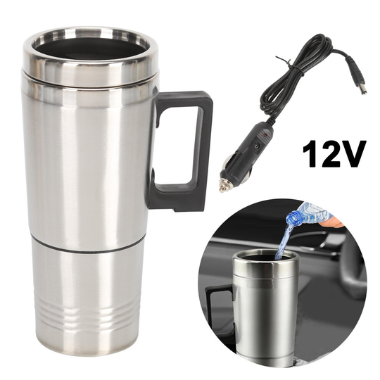 12v Caravan, Van & Car Thermal Cup Heated Travel Mug Electric