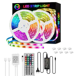 LED Strip Light 32.8ft 10M RGB SMD 5050 30LED/M 2835 60/M Color Changing Waterproof for Home Holiday Party Backlight Decoration Lightinthebox