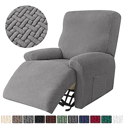 Recliner Slipcover for Living Room,Stretch Jacquard Recliner Chair Cover Soft Fitted Recliner Protector with Elastic Bottom for Kids, Pets(2 Armrest Cover,1 Backrest Cover,1 Seat Cover) Lightinthebox
