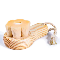 Facial Cleansing Brush for Face Exfoliation Ultra Fine Soft Bristle Face Brush for Deep Pore Cleansing Wooden Handle Skin Cleaning Scrubbers for Men and Women Lightinthebox