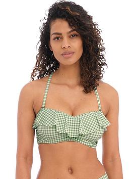 Freya Check In Uw Bandeau Bikini Top - Khaki