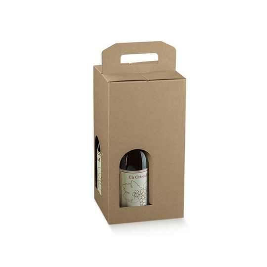 (4 Bottle Kraft) Wine Bottle Gift Boxes | Choose 1 to 4 Bottles | Selection of Colours