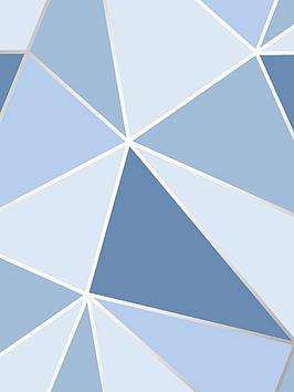 Fine Décor Fine Decor Apex Geometric Blue Wallpaper