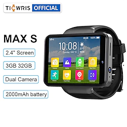 TICWRIS MAX S Smart Watch 2.4 inch Smartwatch Fitness Running Watch 4G LTE Cellular Smartwatch Phone 4G Pedometer Call Reminder Activity Tracker Compatible with Samsung Men GPS Hands-Free Lightinthebox