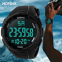 Wrist Watch Digital Watch for Men Digital Military Sporty Outdoor Waterproof Calendar Chronograph ABS Silicone Noctilucent Large Dial Intelligent Electronic Watch Lightinthebox
