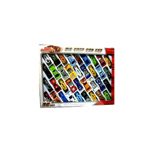 36 Pcs Die Cast Car Model Set F1 Convertible Racing Cars Kids Toy Play Set Box