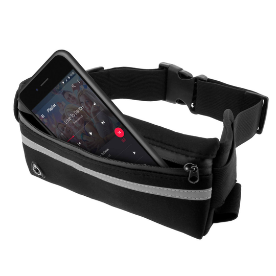 Universal sport waterproof smartphone carrier with adjustable elastic zipper