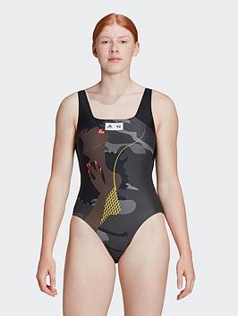 Adidas Thebe Magugu Swimsuit - Grey