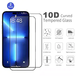 [2 Pack] Phone Screen Protector For Apple iPhone 14 Pro Max iPhone 13 Pro Max 12 Mini 11 X XR XS Max 8 7 Tempered Glass High Definition (HD) 9H Hardness Explosion Proof Phone Accessory Lightinthebox