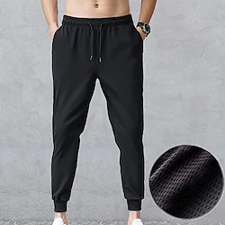 Men's Active Trousers Jogging Pants Workout Shorts Drawstring Elastic Waist Elastic Cuff Plain Quick Dry Wearable Outdoor Fitness Gym Fashion Streetwear 1 2 Lightinthebox