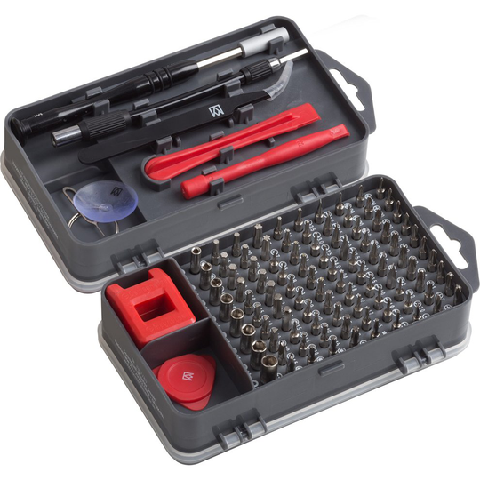 Meister Precision Mechanic's Set, 108 Pieces, Repair kit for Smart Phones, Tablets, PC, Consoles, Cameras, Watches, Glasses, Modelling & co,...