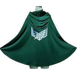 Inspired by Attack on Titan Eren Jager levi ackerman Anime Cosplay Costumes Japanese Cosplay Hoodies Hoodie Cloak Print Long Sleeve Cloak For Men's Women's Male / Machine wash / Hand wash / Boys Lightinthebox