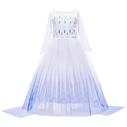 Frozen Frozen Princess Dress Girls' Movie Cosplay Vacation Dress Halloween Christmas White Dress Christmas Halloween Lightinthebox