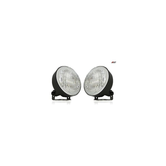 Pair 2x Universal Car Van Bus Front Lights 12V Fog Halogen Round Lamps 100mm