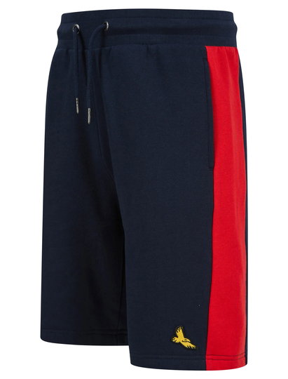 Jogger Shorts Sulina Brushback Fleece Jogger Shorts with Contrast Panels in Chinese Red - Kensington Eastside / S - Tokyo Laundry