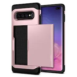 Phone Case For Samsung Galaxy Back Cover S9 S9 Plus S8 Plus S8 S7 edge S7 S10 S10 Plus Galaxy S10 E Card Holder Shockproof Solid Color Hard PC Lightinthebox