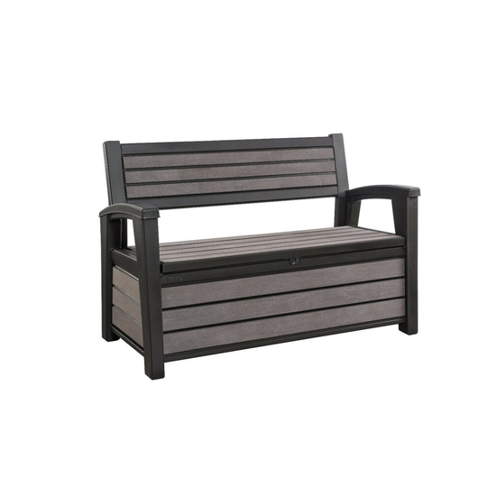 KETER HUDSON ICENI EDEN PLASTIC GARDEN STORAGE BENCH BOX WATERPROOF