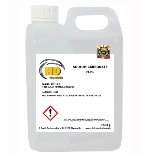 (1500g - 1.5kg) Sodium Carbonate Fine Powder - Soda Ash Light 99.5% Descaler