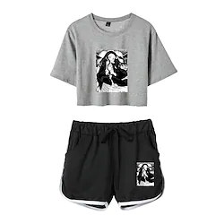 Inspired by Demon Slayer Kamado Nezuko Outfits Crop Top Cartoon Anime Harajuku Graphic Shorts For Women's Adults' Hot Stamping 100% Polyester Lightinthebox