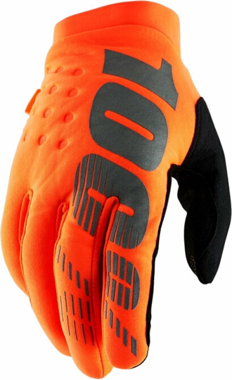100% Brisker Gloves 2021 Fluo Orange/Black XL