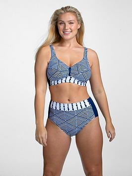 Miss Mary of Sweden Azur Non-Wired Bikini Top - Navy Blue, Navy Blue, Size 34B, Women