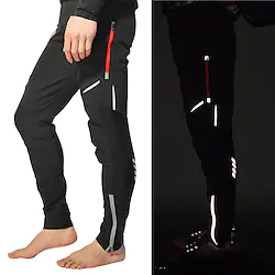 Men's Cycling Pants Hiking Bike Pants Black Trousers Outdoor Reflective Strips Bike Bottoms Windproof Breathable Moisture Wicking Quick Dry Anatomic Design Camping Fishing Mountain MTB Road Bike Lightinthebox