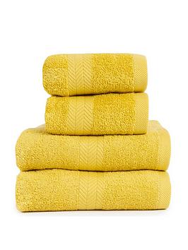 Everyday 4-Piece 100% Cotton 450 Gsm Quick Dry Towel Bale &Ndash; Saffron