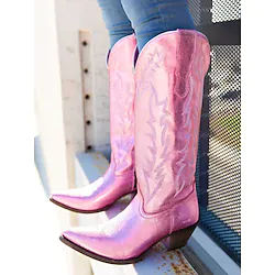 Hippie Cowboy 1970s Shoes Western Boot Square Toe Women's Costume Vintage Cosplay Party / Evening Shoes Masquerade Lightinthebox