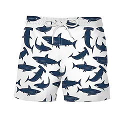 Men's Swim Shorts Swim Trunks Shorts Board Shorts Beach Shorts Drawstring Elastic Waist Elastic Drawstring Design Graphic Butterfly Shark Breathable Quick Dry Short Casual Daily Holiday Streetwear Lightinthebox