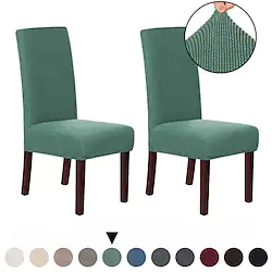 Dinning Chair Cover Stretch Chair Seat Slipcover Soft Plain Solid Color Durable Washable Furniture Protector For Dinning Room Party Lightinthebox