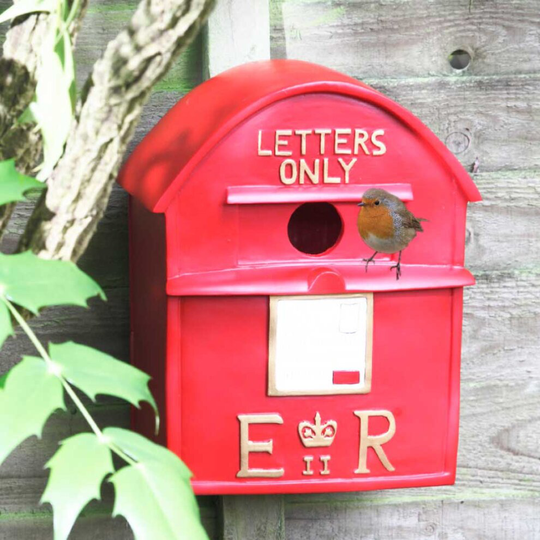 Easylife Post Box Garden Bird House | Attractive garden feature and nest box home for nesting birds | H25xW19.2xD12cm