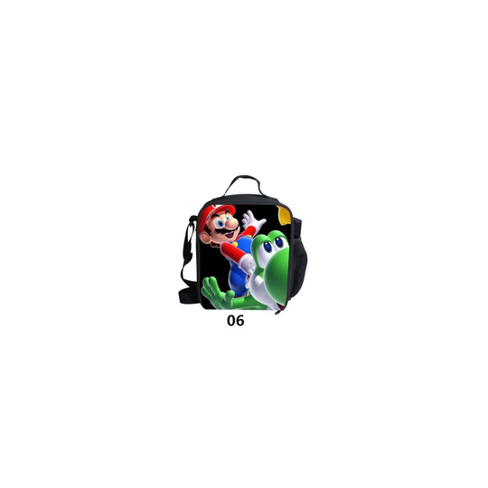 (06) Super Mario Insulated Lunch Bag Picnic Lunch Box School Outdoor