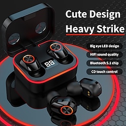 M8 Mirror Digital Display Sports Touch V5.1 Blue-tooth Headphone Stereo Gaming Earbuds Headsets With Mic TWS Wireless Earphone Lightinthebox