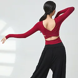 Activewear Top Hollow-out Pure Color Women's Performance Training Long Sleeve High Polyester Lightinthebox