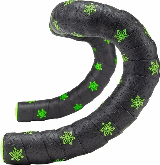 Supacaz Super Sticky Kush Galaxy 2021 Neon Yellow Print w/Neon Yellow Plugs