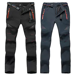 Women's Fleece Lined Pants Softshell Pants Winter Outdoor Thermal Warm Windproof Breathable Water Resistant Pants / Trousers Bottoms Elastic Waist Black Grey Fleece Hunting Fishing Climbing M L XL Lightinthebox