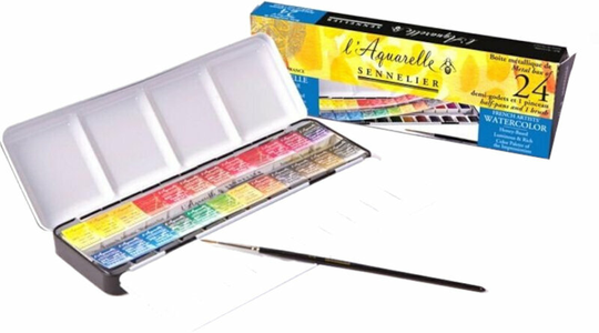 Sennelier Set of Watercolour Paints 24 pcs