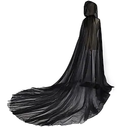 Plague Doctor Retro Vintage Punk Gothic Medieval 18th Century Cape Cloak Masquerade Men's Women's Costume Vintage Cosplay Party Coat Masquerade / Organza Lightinthebox