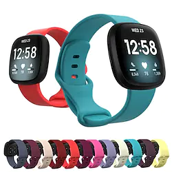 Smart Watch Band Compatible with Fitbit Versa 4 / Sense 2 / Versa 3 / Sense Silicone Smartwatch Strap Soft Elastic Breathable Sport Band Replacement Wristband Lightinthebox