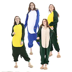 Adults' Kigurumi Pajamas Nightwear Shark Snorlax Animal Onesie Pajamas Flannel Cosplay For Men and Women Christmas Animal Sleepwear Cartoon Festival / Holiday Costumes Lightinthebox