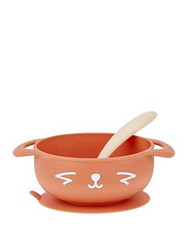 Taste Isy Silicone Bowl &Amp; Spoon Weaning Set - Fox (15-24 Months)