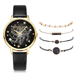 Quartz Watch for Women Analog Quartz Stylish Fashion Cartoon Creative Titanium Alloy PU Leather Romantic Series Cartoon Series Fashion Lightinthebox
