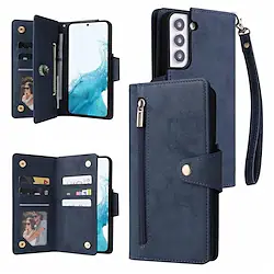 Phone Case For Samsung Galaxy Full Body Case S22 Ultra Plus S21 FE S20 A72 A52 A42 Note 10 Note 10 Plus A21s Galaxy A22 5G Galaxy A22 4G Wallet Zipper with Wrist Strap Solid Colored TPU PU Leather Lightinthebox