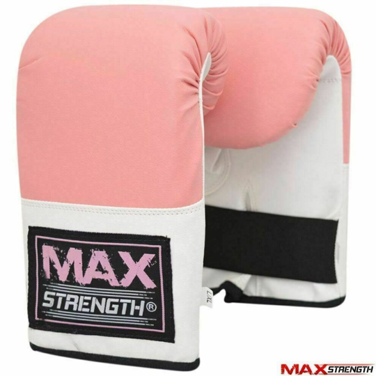 (Pink, S/M) Bag Mitts Pro Gloves Boxing MMA UFC Muay Thai Training Grappling Heavy Punch